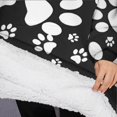 thumbnail image 3 of Oversized Wearable Blanket Hoodie,Black Paw Sherpa Blanket Hoodie with Super Pockets,Super Warm Fuzzy Pullover for Women & Men, 3 of 6