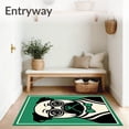 thumbnail image 3 of ODIKA 4'x6' Machine Washable Non-Slip Area Rug, Elegant Puppy Portrait Yarn Decorative Artistic Design High Traffic Rug with Pad, Green, 636376, 3 of 8