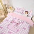 thumbnail image 2 of Erosebridal Pink Letter L Monogram Twin Bedding,Princess Bowknot Duvet Cover Set For Kids Girls,Pink Reversible,2 Pieces(No Comforter), 2 of 6