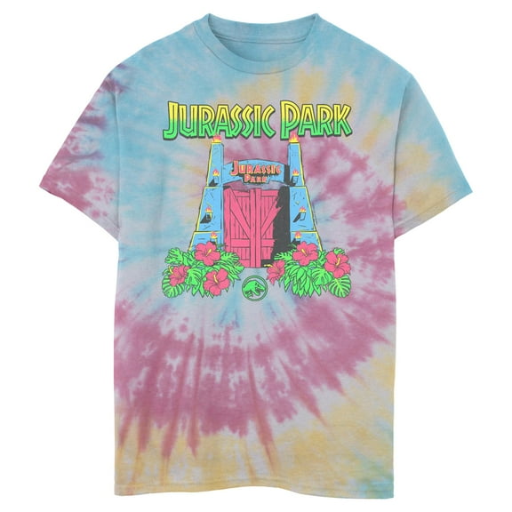 Boy's Jurassic World Retro Park Gate Graphic T-Shirt