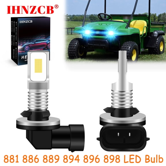IHNZCB for Deere Gator Th Tx Xuv Diesel 4x2 6x2 4x2 Am118013 Tractor / Lawn Mower LED Headlights Bulb 881 886 889 894 896 898 Ice Blue,Y21