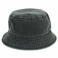 thumbnail image 2 of Newhattan Denim Bucket Hats, Solid Colors, Unisex, 100% CottonPackable Summer Travel, 2 of 7