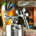 thumbnail image 2 of NutriChef Pressurized Growler Tap System - Stainless Steel Mini Keg Dispenser Portable Kegerator Kit - Co2 Pressure Regulator Keeps Carbonation for Craft Beer, Draft and Homebrew - PKBRTP100 (128oz), 2 of 10