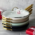 thumbnail image 4 of GreenPan Reserve Ceramic Nonstick 12" Frypan with Helper Handle and Lid | Twilight with Gold-Tone Handles, 4 of 9
