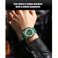 thumbnail image 3 of CURREN 8448 Men Green Quartz Silicone Sports Watch Casual Luminous Hands Wristwatch, 3 of 5