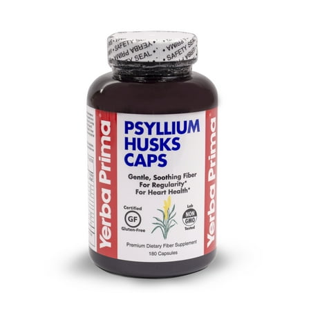Yerba Prima Psyllium Husks Caps 180 Caps (Best Time To Take Psyllium Husk For Constipation)