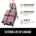 thumbnail image 3 of GORILLA GRIP 4 Pack Adjustable Luggage Straps for Suitcases, Travel Belt Connector, Red, 3 of 10