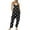 Black, variant on IROINNID Sleeveless V-Neck Jumpsuit For Women Fashion Cold Shoulder Jumpsuit Suspender Wide Pocket Leg Jumpsuit