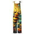 thumbnail image 5 of Sentmoon Jumpsuits for Women Casual Bee Print Loose Wide Leg Summer Overalls Pockets Adjustable Thin Strap Crew Neck Sleeveless Plus Size Rompers Bee Festival Teen Girls for Weekend Brunch Yellow L, 5 of 5