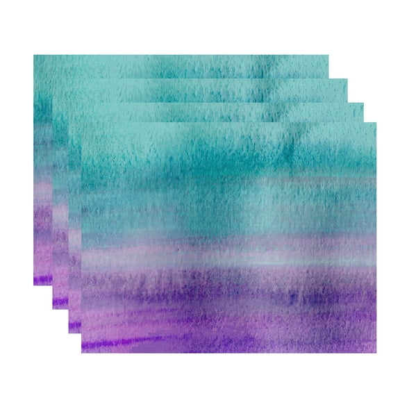 Simply Daisy Painted Sunset 18 x 14 Inch Multi Stripe Print Placemat (Set of 4)