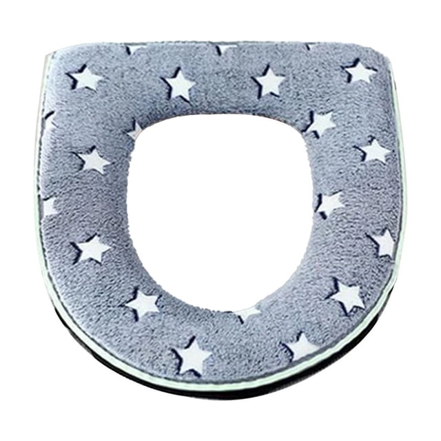 Yhmxh Decoración del baño Asiento de inodoro luminoso, lavable, para el hogar, cálido, de felpa, con cremallera, apto para decoración de baño. Gabinete de almacenamiento de baño Accesorios de baño
