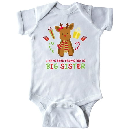 

Inktastic Promoted To Sister with Christmas Reindeer Gift Baby Boy Bodysuit