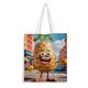 thumbnail image 1 of Patata Graciosa Bolso de tela con estampado de lienzo para mujer, bolsa de compras reutilizable y estética, con cremallera interior, regalo para mujer,40*40cm., 1 of 6