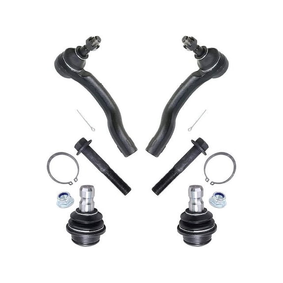 Front Ball Joint and Tie Rod End Kit - Compatible with 2005 - 2015 Nissan Xterra 2006 2007 2008 2009 2010 2011 2012 2013 2014