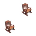 thumbnail image 3 of Guardoinrt 1:12 Scale Doll Home Armchair Wood Decorative Furniture Ornament Sitting Playing Game Model Rocking Chair Decoration 1 2Set, 3 of 6
