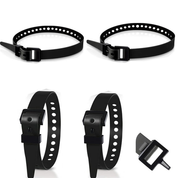 Heavy-Duty Straps  4-Pack – Industrial Strength, Black – Secure Bundling for Shipping, Moving & Storage