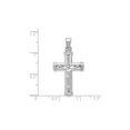 thumbnail image 2 of 14K White Gold Reversible Crucifix Cross Pendant Necklace with Chain for Men, 2 of 5