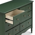 thumbnail image 4 of Pemberly Row Contemporary 6-Drawer Assembled Dresser in Forest Green, 4 of 10