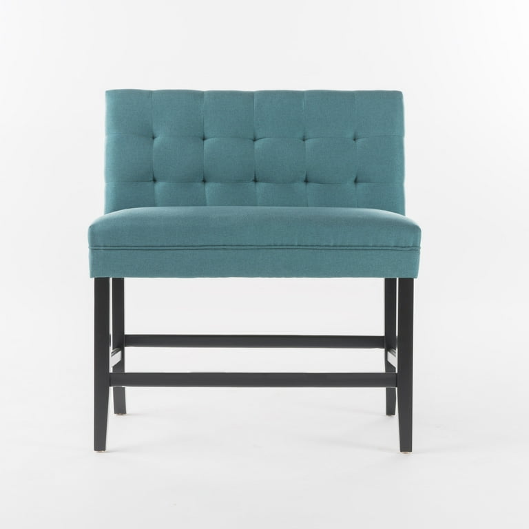Noble House Nolan Fabric Bar Stool Bench Dark Teal Walmart
