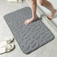 thumbnail image 2 of Ochine Cobblestone Bathroom Mat, Soft Non-Slip Super Water Absorbing Bath Rug,Memory Foam,16"x24",Gray, 2 of 11