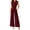 Burgundy, variant on Jumpsuits For Women Crew Neck Dressy Cap Sleeve Belted High Waist Wide Leg Romper One Piece Casual Outfits Pockets