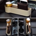 thumbnail image 4 of Car Seat Gap Filler Organizer Multifunctional Leather Car Seat Storage Box with Cup Holder, Auto Console Side Pocket for Phone, Sunglasses,Keys, Wallets Drinks Front Seat Organizer（Co-driver's seat）, 4 of 4
