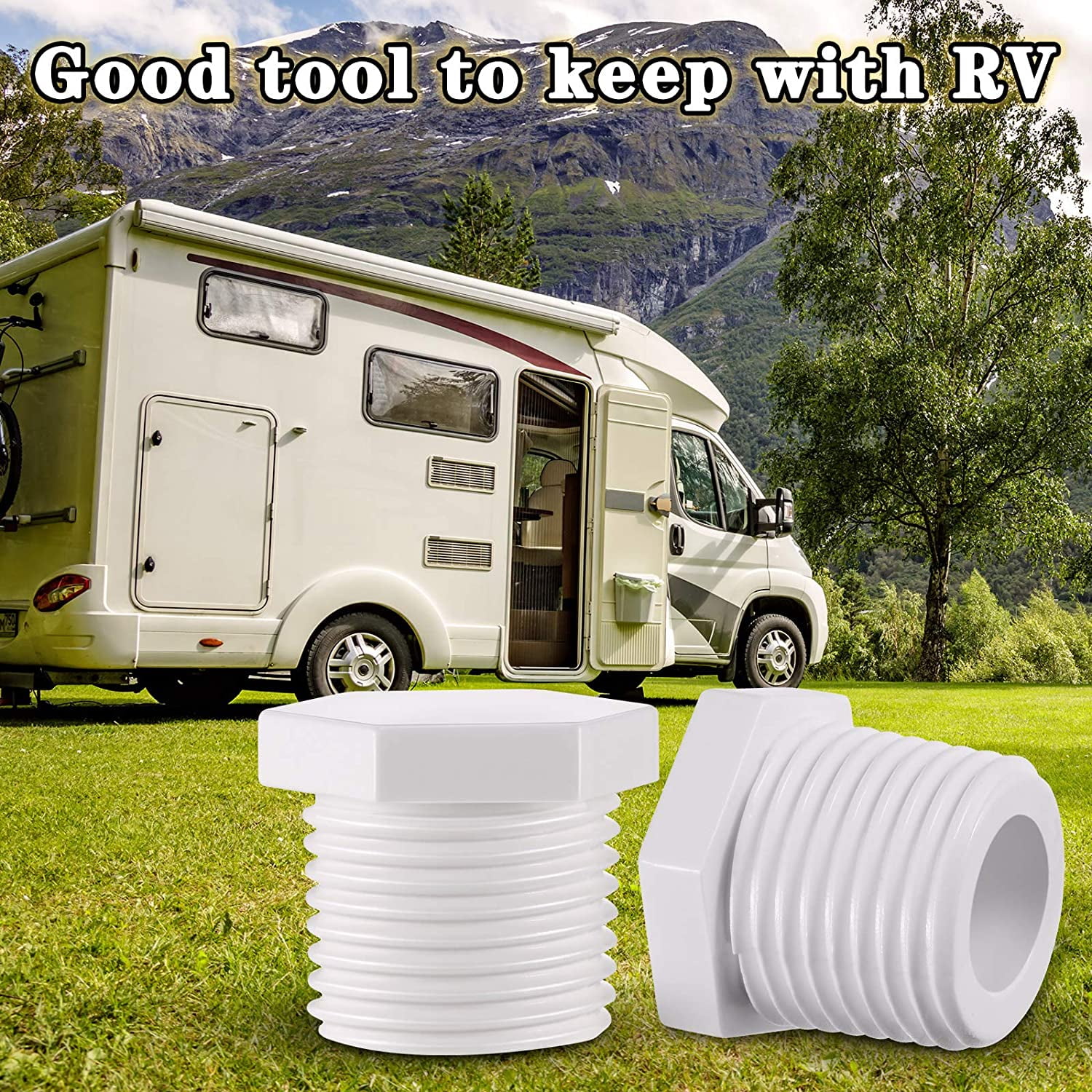 6 Pieces RV Hot Water Heater Drain Plug with Tape 1/2 Inch NPT Drain Plug White Plastic Drain Plug Compatible with RV Camper and Atwood Water Heater 11630 91857 6 Pieces RV Hot Water Heater Drain Plug with Tape 1/2 Inch NPT Drain Plug White Plastic Drain Plug Compatible with RV Camper and Atwood Water Heater 11630 91857