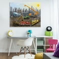 thumbnail image 3 of Stupell Industries Construction Trucks Skyline Transportation Painting Wrapped Canvas Art Print Wall Art, 48 x 36, 3 of 8