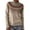 Khaki, variant on Fair Isle Sweater for Women Loose Fit Round Neck Sweater Fashion Comfortable Fall Winter Long Sleeve Pullovers Top Multicolor Khaki L