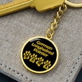 thumbnail image 6 of German Longhaired Pointer Mama Circle Keychain Stainless Steel or 18k Gold Dog Mom Pendant, 6 of 12