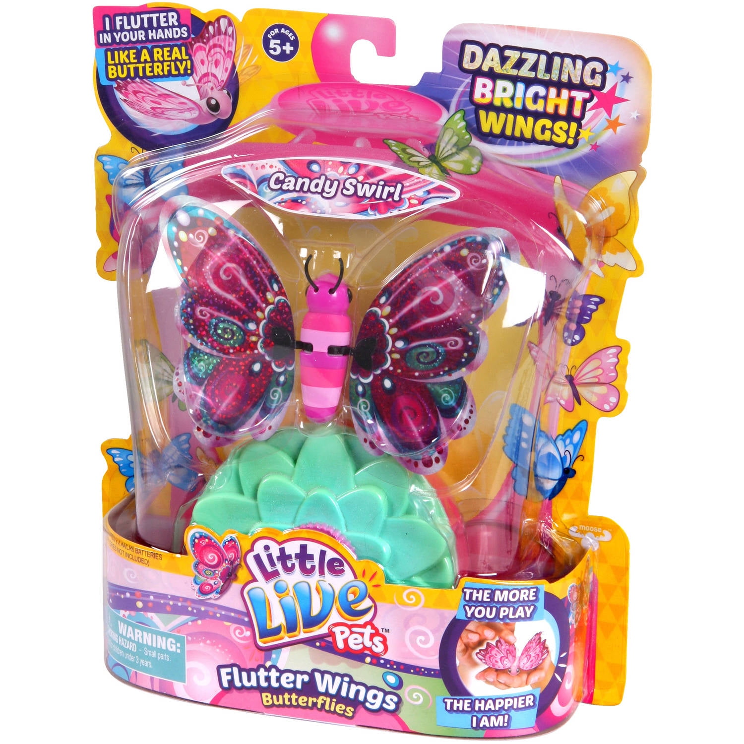 little live pets flutter wings dancing butterfly flower garden