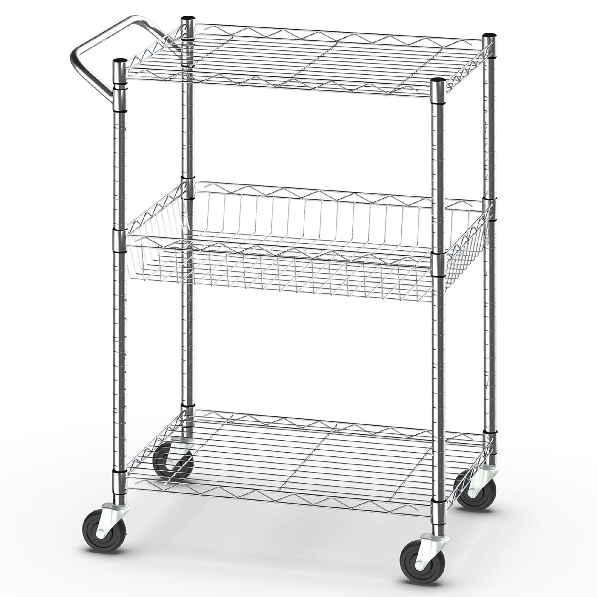 Metal Bookshelv. Childrens Shelters Garage Nursing and Care Homes 14 x 36 NSF Chrome Wire 5-Shelf Kit with 64 Posts Commercial Hospital Perfect for Home