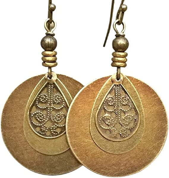 gold bohemian earrings