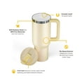 thumbnail image 4 of RTIC 40 oz Ceramic Lined Road Trip Tumbler, Leak-Resistant Lid with Straw, Sunlight Glitter, 4 of 9