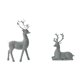 thumbnail image 3 of Juego de 2 Estatuas de Ciervos Soledad Decorativas Plateado, 3 of 10
