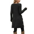 thumbnail image 5 of Fantaslook Long Sleeve Womens Dresses Fall Buttons Tunic Sweater Dress with Pockets, 5 of 9