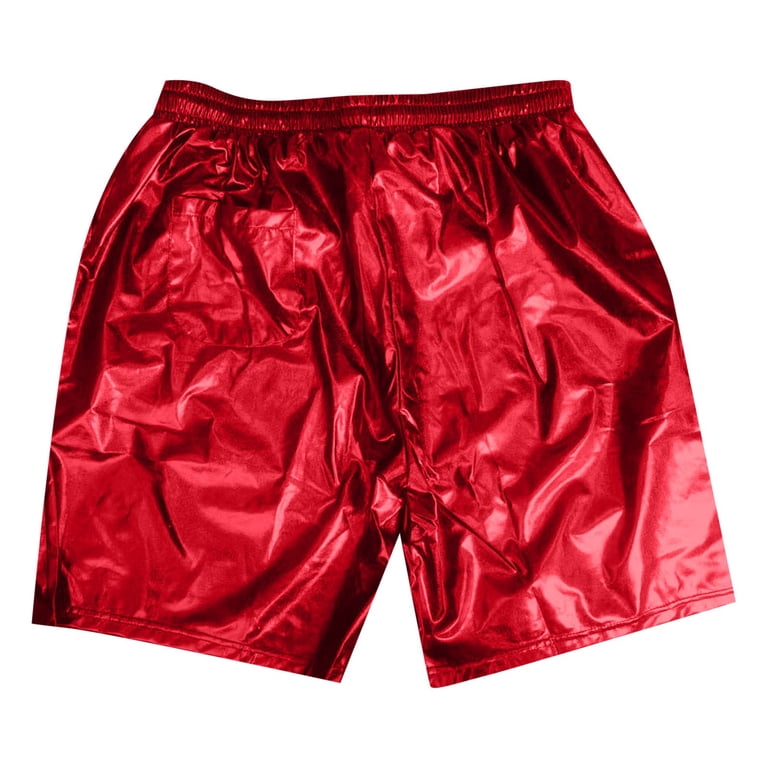 Mens Sexy Shorts Metallic Shiny Sparkly Hot Drawstring Short Pants