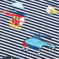 thumbnail image 6 of WhouRiu Toddler Boy Tshirts Helicopter Print Striped Long Sleeve Tops Children Comfy Winter Autumn Shirt Gray,Sizes 3-4, 6 of 8