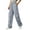 Blue, variant on Baggy Parachute Pants for Womens Wide Leg Cargo Pants Y2k with Pockets Boyfriend Harajuku Streetwear Goth Army Green,3XL