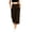 Coffee, variant on AVRNLIQ Womens High Waisted Wide Leg Capri Pants with Pockets, Loose Fit Stretch Casual Coffee Cropped Pants S-XXXL,Size XL