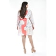 thumbnail image 3 of Vestido abstracto con cinto Roman Fashion /Tallas Extras, 3825 (Durazno) naranja claro 42, 3 of 6