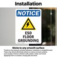 thumbnail image 3 of ESD Floor Grounding With Symbol OSHA Notice Vinyl Decal Label 10 Inch x 7 Inch - 10 Pack, 3 of 6