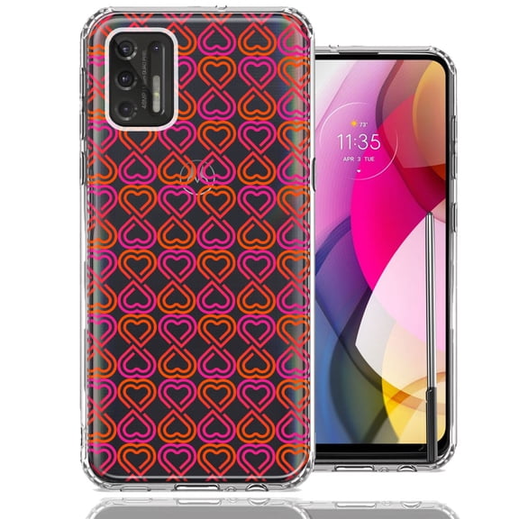 MUNDAZE For Motorola Moto G Stylus 2021 Infinity Hearts Design Double Layer Phone Case Cover