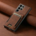 thumbnail image 3 of ELEHOLD for Samsung S23 Ultra Case, Compatible with Mag Safe Accessory, 2 in 1 Detachable Magnetic Card Holder Faux Lychee Pattern Leather Kickstand Wallet Case for Samsung S23 Ultra,Brown, 3 of 6