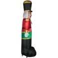 thumbnail image 3 of Gemmy Christmas Airblown Inflatable Mixed Media Luxe Nutcracker, 8 ft Tall, Multi, 3 of 3
