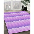 thumbnail image 3 of Ahgly Company Machine Washable Indoor Square Transitional Pastel Purple Pink Area Rugs, 3' Square, 3 of 7