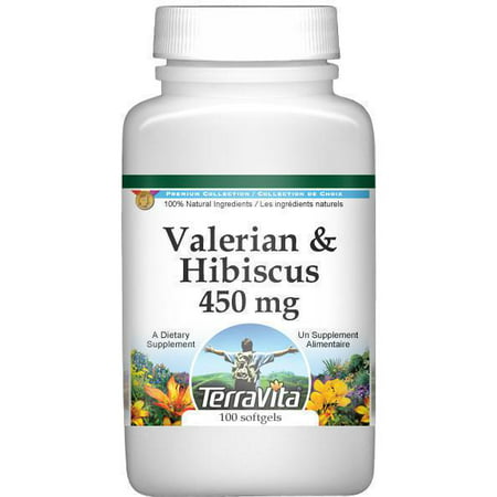 Combinaison Valerian et Hibiscus - 450 mg (100 capsules, ZIN: 513502)