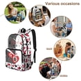 thumbnail image 5 of COEQINE Clear School Backpack for Girls, 17 Inch Transparent PVC Book Bag Heavy Duty See Through Bookbag for Women, Lightweight Travel Daypack for College Work, Red Black Paw Heart, 5 of 7
