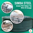 thumbnail image 3 of Alambre para amarre de varilla SIMBA STEEL calibre 16 PVC verde rollo de 91 m, 3 of 7