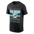 thumbnail image 1 of NFL Miami Dolphins Dolphins Design des Fêtes Noir T-Shirt 2X-Grand, 1 of 2